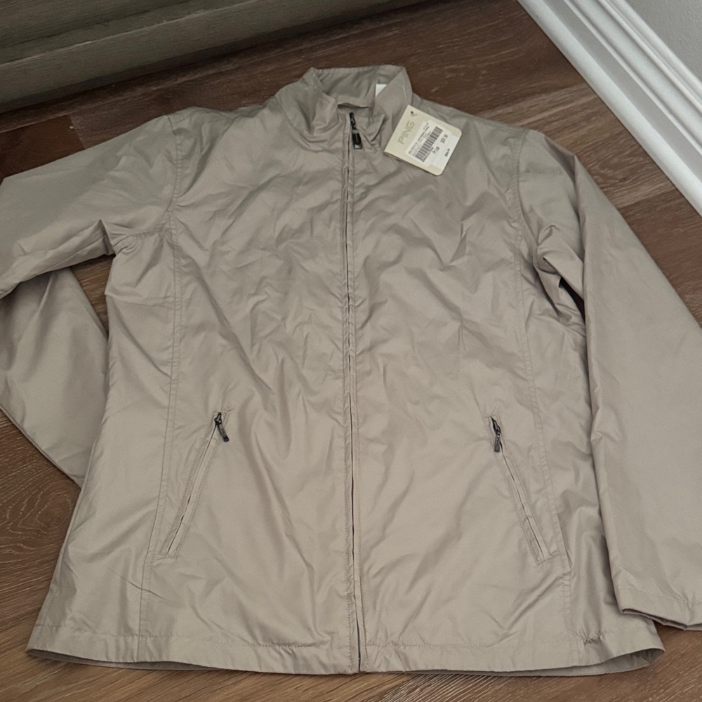 Ping Women's Tan golf Jacket/wind breaker